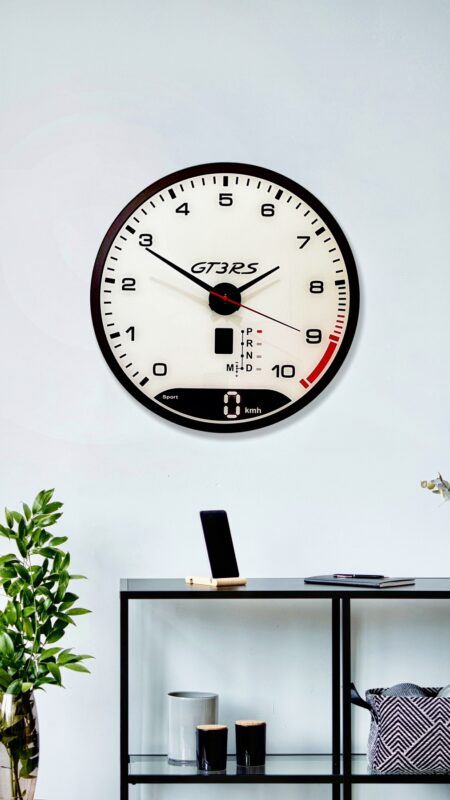 GT3 WHITE - Zidni Sat | 40x40cm
