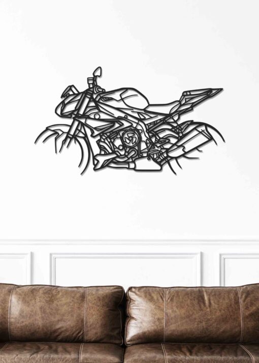 Modern industrial luxury style living room interior with leather couch and a houseplant