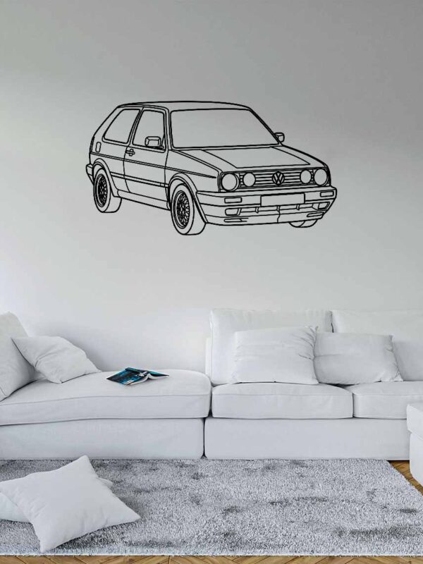 Golf 2 GTI Detaljno (Ugao) Auto SIlueta